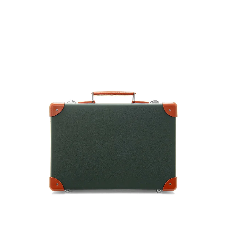 Leather Crafted · Small Attaché | Leaf/Orange/Chrome