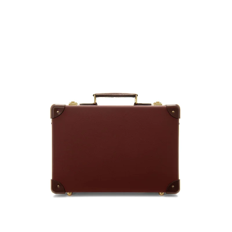 Leather Crafted · Small Attaché | Sherry Red/Brown/Gold