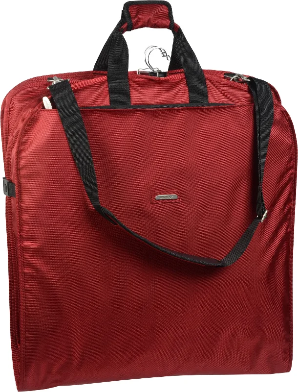 Premium Travel 52" Garment Bag with shoulder strap - Red