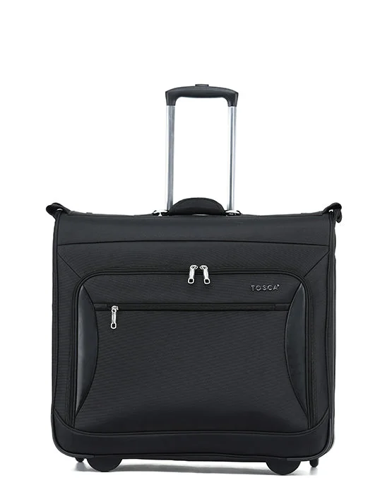 TOSCA DELUXE WHEELED GARMENT BAG BLACK