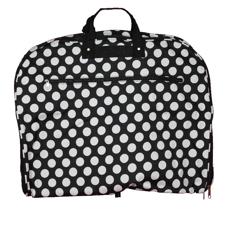 World Traveler Dots 40-inch Hanging Garment Bag - Black White Dot