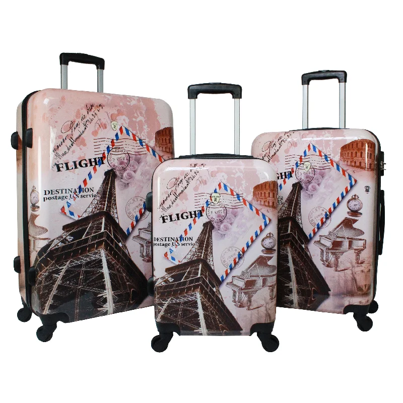 World Traveler Paris Collection 3-Piece Hardside Spinner Luggage Set