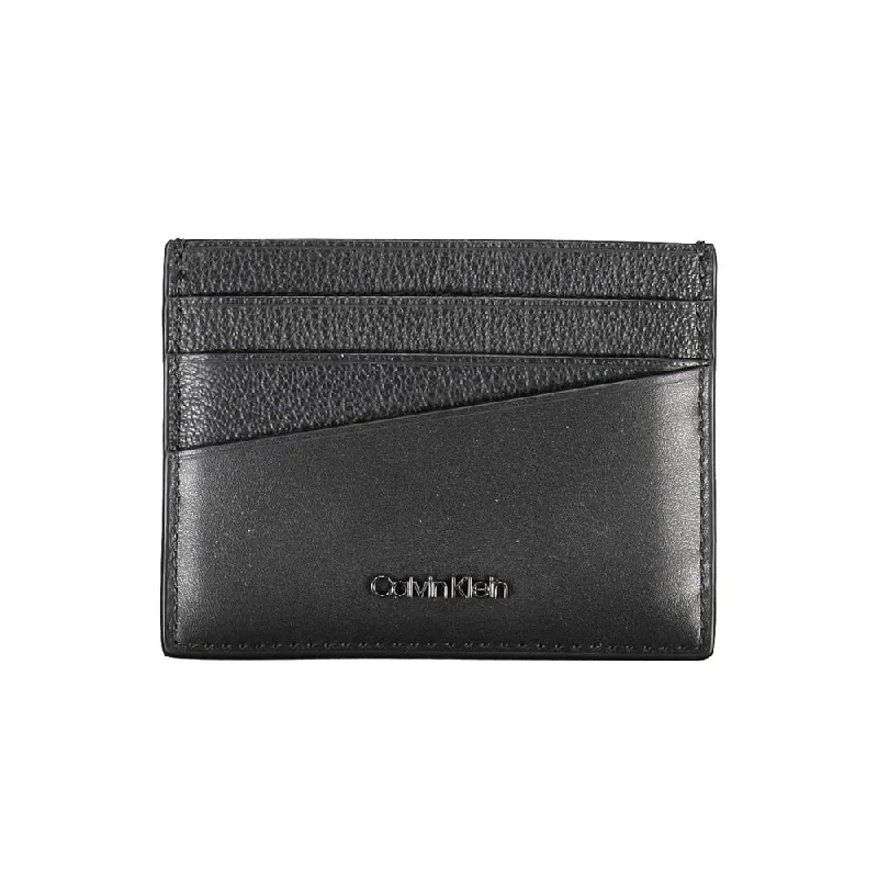 Calvin Klein Elegant Leather Card Holder in Timeless Black