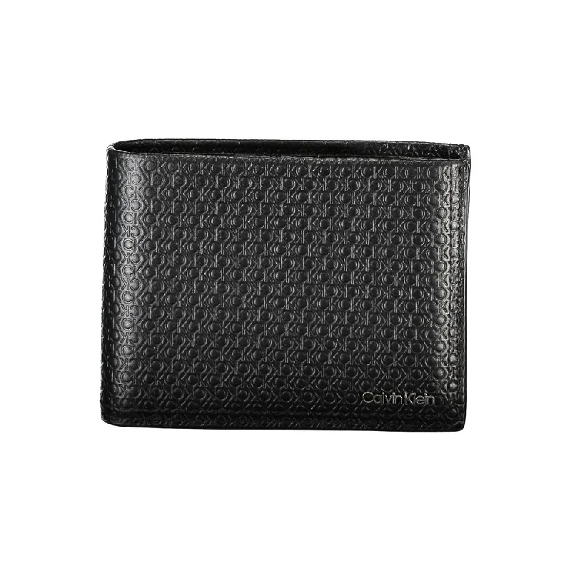 Calvin Klein Sleek Black Leather Bifold Wallet with RFID Block