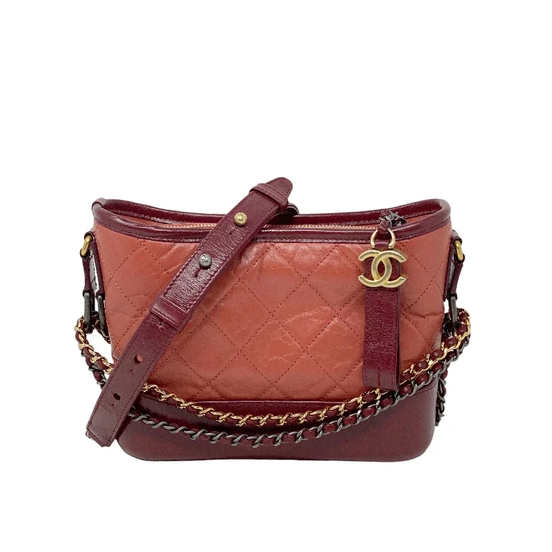 Chanel Salmon Aged Calfskin Small Gabrielle Bag