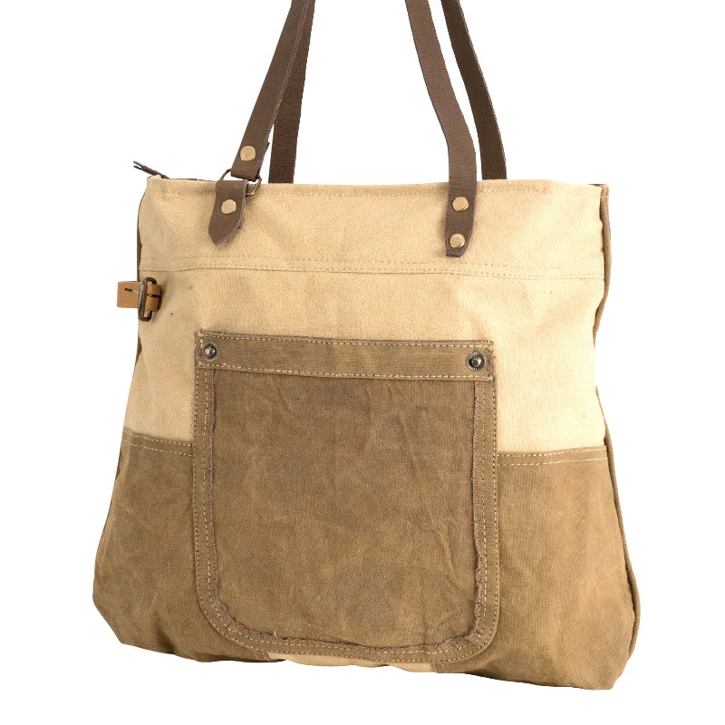 Two Tone Sustainable Canvas Tote ~ Perfect As Is or With Your Custom Military Branch or Special Order