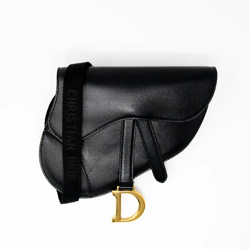 Dior Black Saddle Belt Pouch