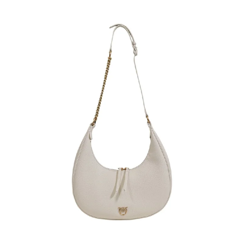 PINKO White Leather Handbag – Elegant & Timeless