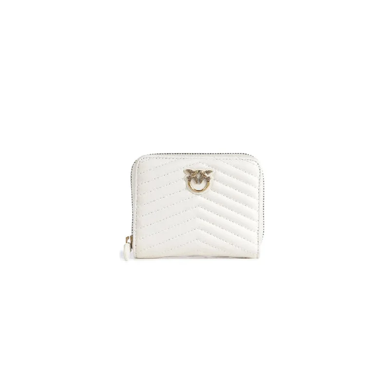 PINKO White Sheepskin Wallet – Large & Elegant