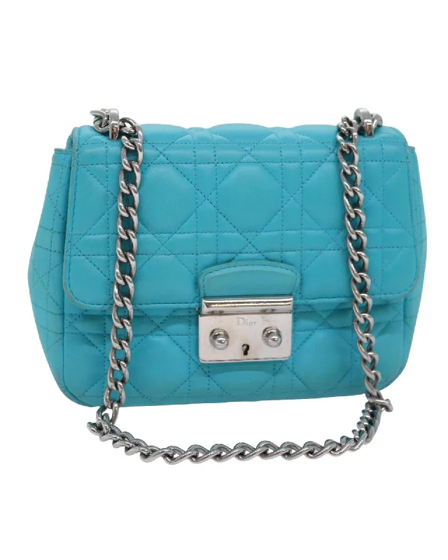 Chain Canage Leather Shoulder Bag with Dust Bag