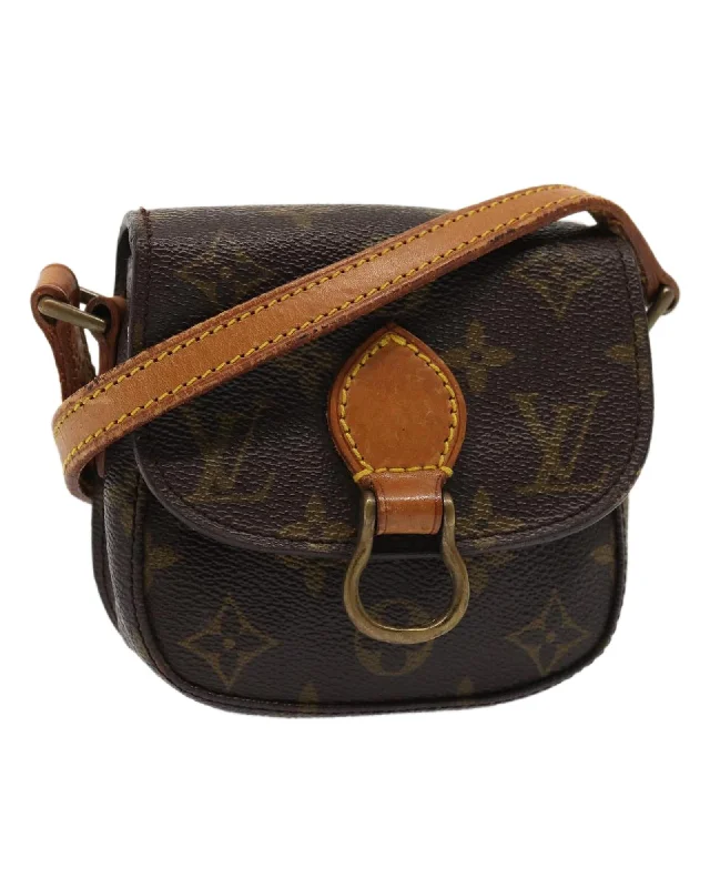 Monogram Canvas Saint Cloud Shoulder Bag with Adjustable Strap