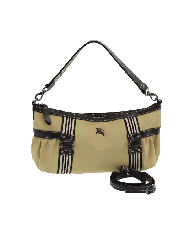 Nylon 2-Way Shoulder Bag with Detachable Strap