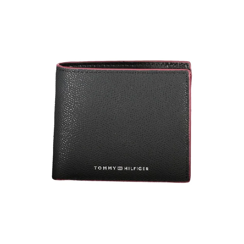 Tommy Hilfiger Elegant Black Leather Wallet