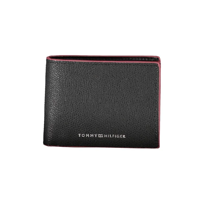 Tommy Hilfiger Elegant Leather Bifold Wallet with Contrast Accents