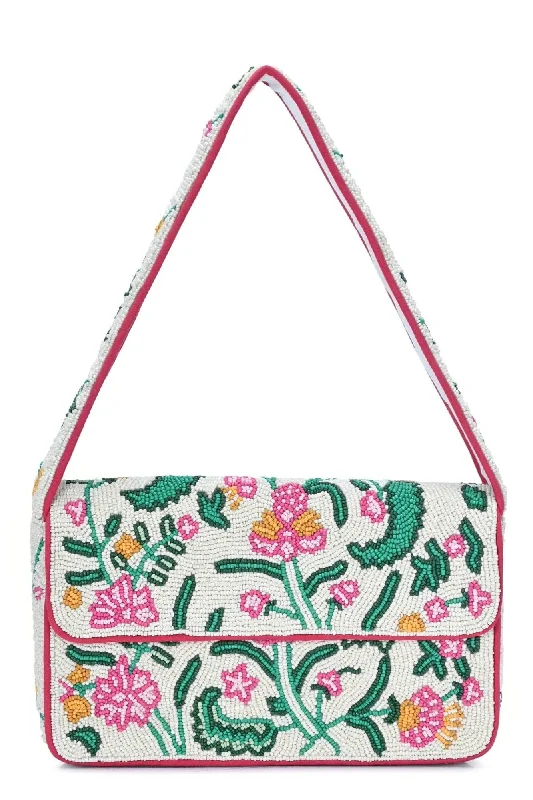 BGAIN217 Nayeli Handbeaded Floral Print Shoulder Bag