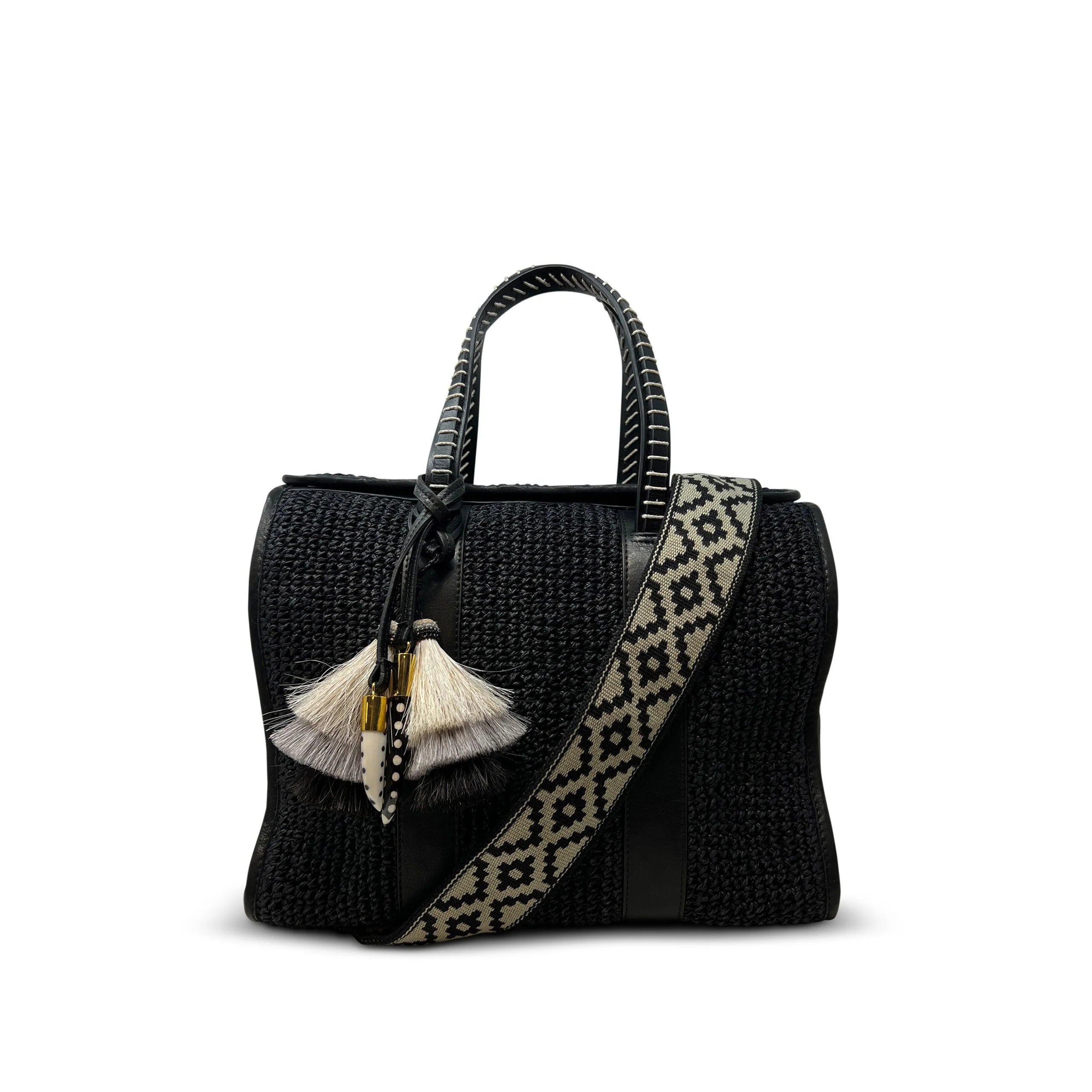 Ella Black Raffia