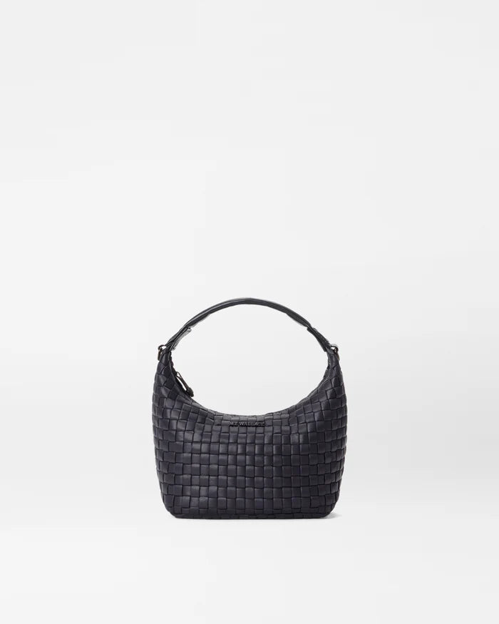 Mini Woven Hobo Black