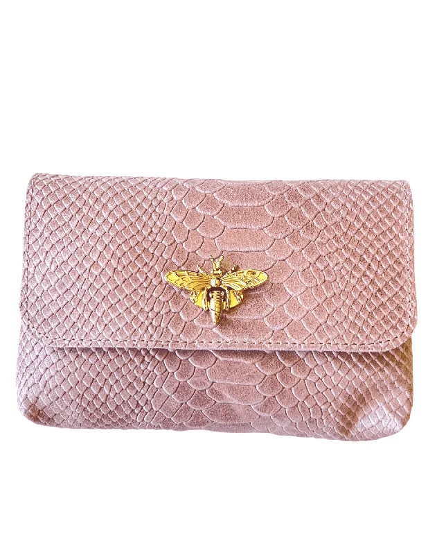 Embossed Leather Bee Bag