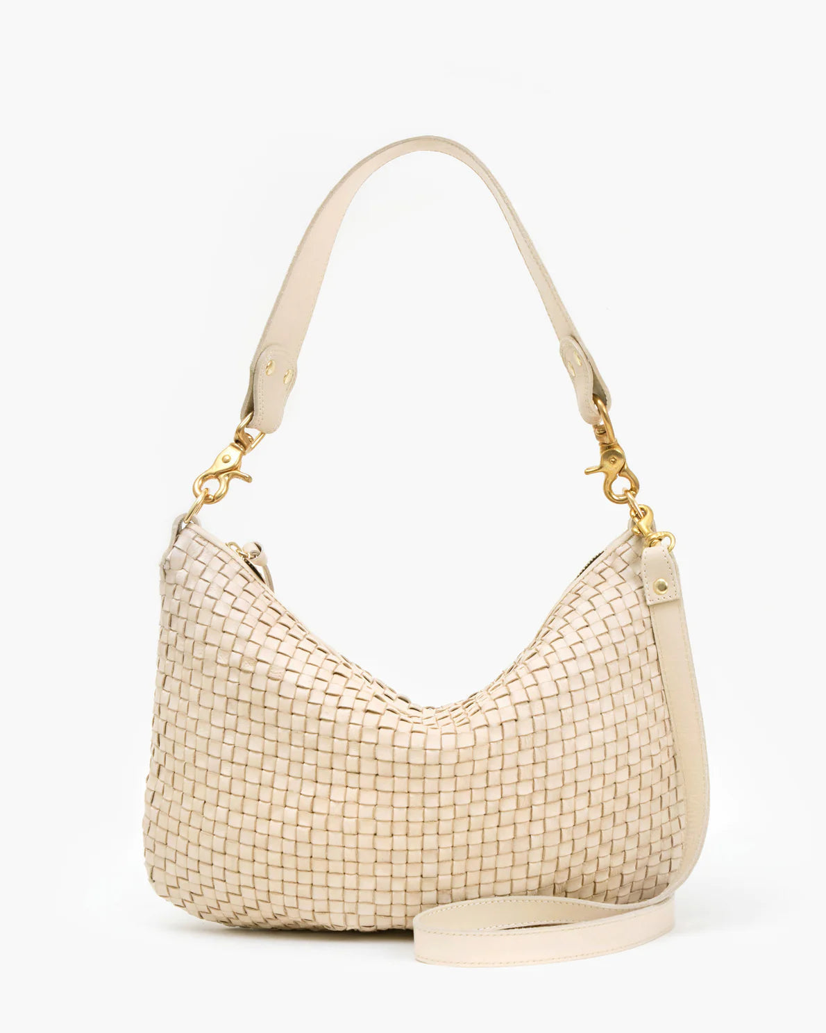 Moyen Messenger Cream Woven Checker