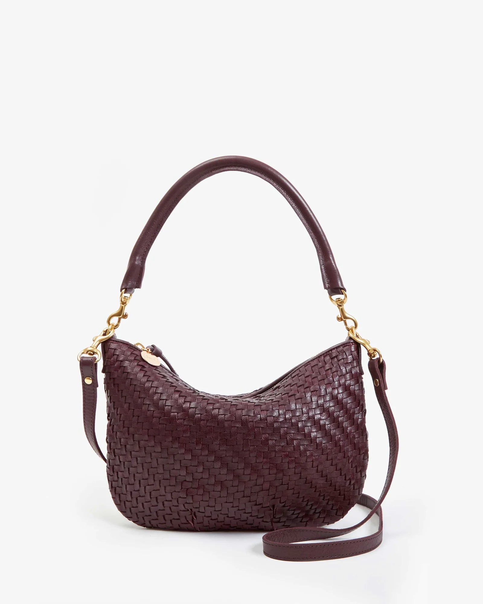 Petit Moyen Messenger Plum Woven Zig-Zag