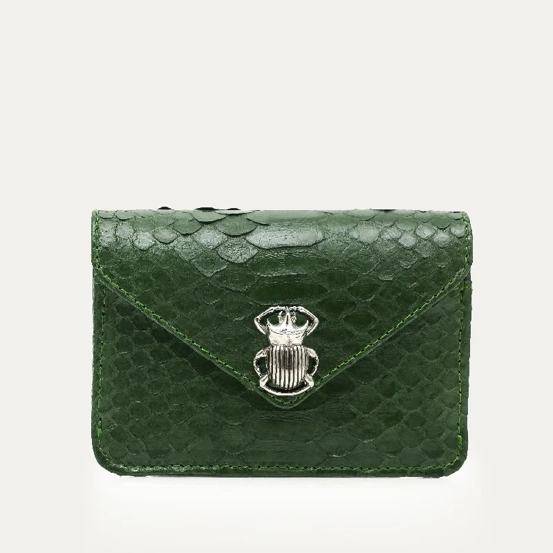 Python Card Holder Alex Bronze Green