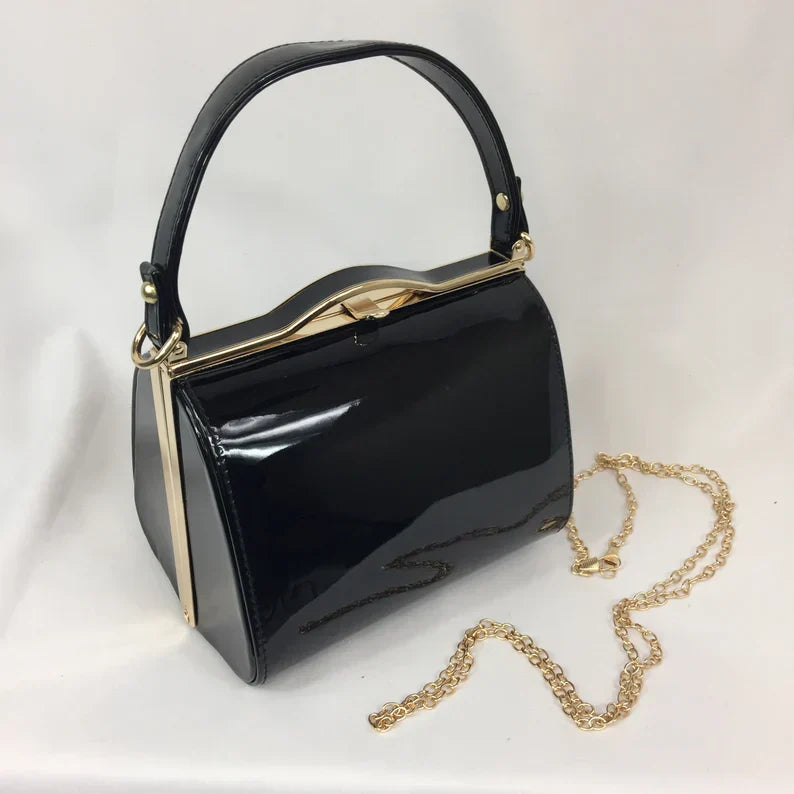 Stunning Women's Glossy Patent Leather Handbag